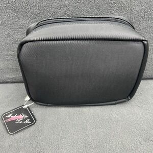 Makeup Bag To Go 8" x 6" x 3"- Black/Soft